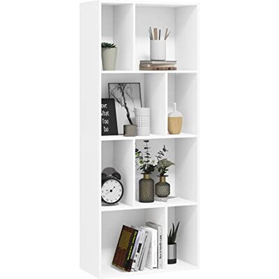 WOLTU Boekenkast, rek met 8 open vakken, staand rek, wit, kubusrek, ruimteverdeler, opbergrek voor woonkamer, keuken, kantoor, 60 x 143,5 x 29 cm Kubusrek, ruimteverdeler, opbergrek voor woonkamer, keuken, kantoor WOLTU Boekenkast, rek met 8 open vakken, staand rek, wit, kubusrek, ruimteverdeler, opbergrek voor woonkamer, keuken, kantoor, 60 x 143,5 x 29 cm Kubusrek, ruimteverdeler, opbergrek voor woonkamer, keuken, kantoor