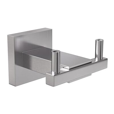 Amig Handdoekrek voor de badkamer, model Isla-5 Handdoekhaak inclusief schroeven 73 x 73 x 50 mm Roestvrij staal Matzilver Amig Handdoekrek voor de badkamer, model Isla-5 Handdoekhaak inclusief schroeven 73 x 73 x 50 mm Roestvrij staal Matzilver