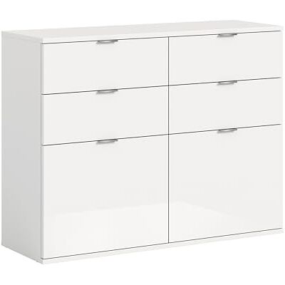 xonox.home X07A9904 Project X systeemmeubel garderobe commode kast in wit hoogglans, ca. 120x85x34 cm xonox.home X07A9904 Project X systeemmeubel garderobe commode kast in wit hoogglans, ca. 120x85x34 cm