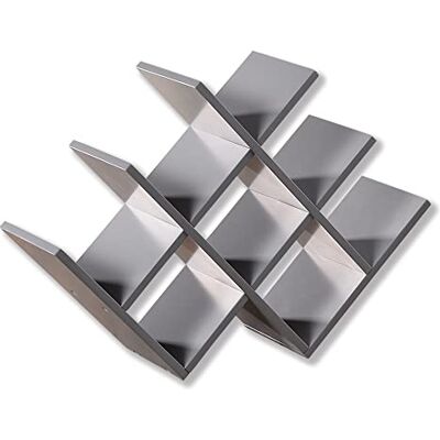 Kesper Wijnrek, materiaal: vezelplaat, afmetingen: B: 46,5 x D: 12 x H: 30 cm, kleur: grijs 69230 Kesper Wijnrek, materiaal: vezelplaat, afmetingen: B: 46,5 x D: 12 x H: 30 cm, kleur: grijs 69230