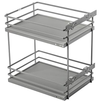 GTV Keukenorganizer MovixPRO cargo-uitrusting uittrekbaar reksysteem buitenbreedte 300 mm 2 planken zonder rails antraciet GTV Keukenorganizer MovixPRO cargo-uitrusting uittrekbaar reksysteem buitenbreedte 300 mm 2 planken zonder rails antraciet