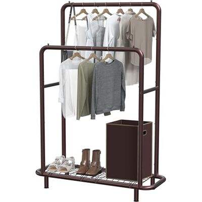 Simple Houseware Het dubbele Rek van het Kledingstuk van de Staaf met Simple Houseware Het dubbele Rek van het Kledingstuk van de Staaf met