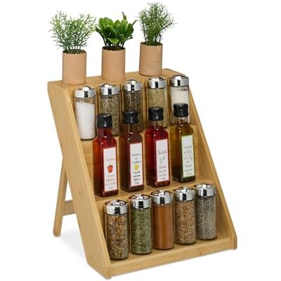 Relaxdays Bamboe Kruidenrek - Keuken Organizer Relaxdays Bamboe Kruidenrek - Keuken Organizer