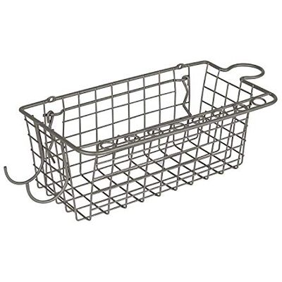 Spectrum Diversified Steekplaat-mandhouder, gereedschapsorganizer, wandmontage, garage opslag en organisatie mand en gereedschapshouder, gelegeerd staal, industrieel grijs, 35 cm L x 15 cm B Spectrum Diversified Steekplaat-mandhouder, gereedschapsorganizer, wandmontage, garage opslag en organisatie mand en gereedschapshouder, gelegeerd staal, industrieel grijs, 35 cm L x 15 cm B