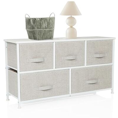 hjh LIVING Commode FOLDAR Stof MDF-plaat, melaminecoating Grijs hjh LIVING Commode FOLDAR Stof MDF-plaat, melaminecoating Grijs