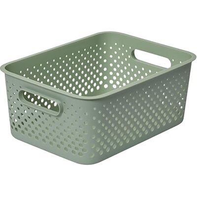 SmartStore Opbergmand met handgrepen in groen 11,4 l (36,5 x 27 x 15 cm) Plastic opbergbak van gerecycled plastic Essence L opbergdoos past op A4-papier Opslag met 10 jaar garantie SmartStore Opbergmand met handgrepen in groen 11,4 l (36,5 x 27 x 15 cm) Plastic opbergbak van gerecycled plastic Essence L opbergdoos past op A4-papier Opslag met 10 jaar garantie