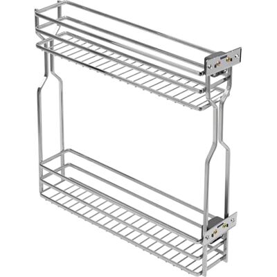 GTV Uittrekbare mand voor keuken MOVIX, 2 legplanken, zijdelingse montage, draagkracht 15 kg, voor onderkast van 150 mm, diepte 478 mm, verchroomd GTV Uittrekbare mand voor keuken MOVIX, 2 legplanken, zijdelingse montage, draagkracht 15 kg, voor onderkast van 150 mm, diepte 478 mm, verchroomd