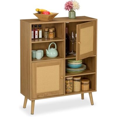 Relaxdays - Aparador Relaxdays - Natural - 97x80x29 cm - Sideboard Relaxdays - Aparador Relaxdays - Natural - 97x80x29 cm - Sideboard