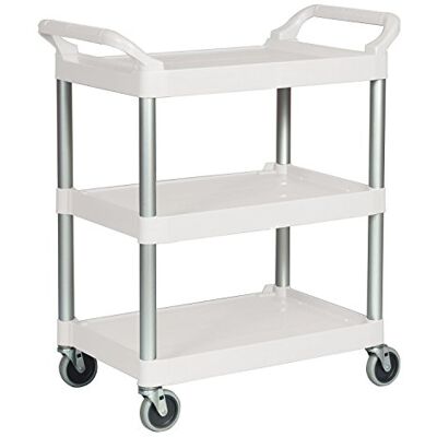 Rubbermaid Commercial Products FG342488OWHT Plastic Plank Service Winkelwagen Off 3, Wit Rubbermaid Commercial Products FG342488OWHT Plastic Plank Service Winkelwagen Off 3, Wit