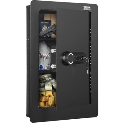VEVOR 65 cm hoge 3-laags wandgemonteerde elektronische toetsenbordkluis met koudgewalst staal, 3 verwijderbare planken en 6 sleutelhangers met LED-licht en trillingsalarm VEVOR 65 cm hoge 3-laags wandgemonteerde elektronische toetsenbordkluis met koudgewalst staal, 3 verwijderbare planken en 6 sleutelhangers met LED-licht en trillingsalarm