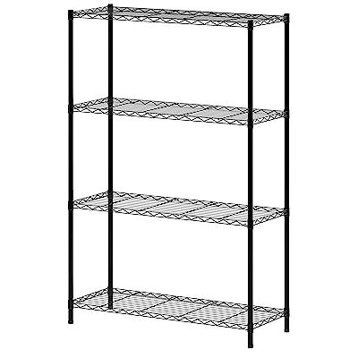 Furinno Wayar 4-laags metalen opbergrek, 36 x 14 x 54, zwart Furinno Wayar 4-laags metalen opbergrek, 36 x 14 x 54, zwart