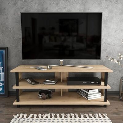 Kalune Design Rodney TV Meubel - Industriële Zwart Eiken - 120 x 44.5 x 47.5 cm Kalune Design Rodney TV Meubel - Industriële Zwart Eiken - 120 x 44.5 x 47.5 cm