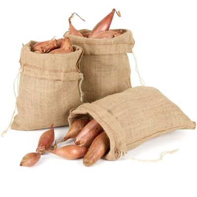 La cordeline 3 opbergzakken, jute, 21 x 25 cm, herbruikbaar, groentetas, knoflookopslag, sjalotten La cordeline 3 opbergzakken, jute, 21 x 25 cm, herbruikbaar, groentetas, knoflookopslag, sjalotten
