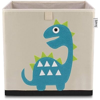 LIFENEY Opbergdoos met dino-motief, speelgoedbox met dierenmotief, geschikt voor kubusrekken, opbergbox voor de kinderkamer, opbergmand voor kinderen LIFENEY Opbergdoos met dino-motief, speelgoedbox met dierenmotief, geschikt voor kubusrekken, opbergbox voor de kinderkamer, opbergmand voor kinderen
