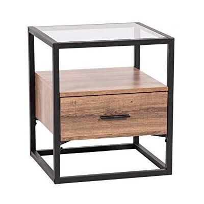 CASA COLLECTION Jaipur Bedside Table - Modern Wooden Nightstand CASA COLLECTION Jaipur Bedside Table - Modern Wooden Nightstand