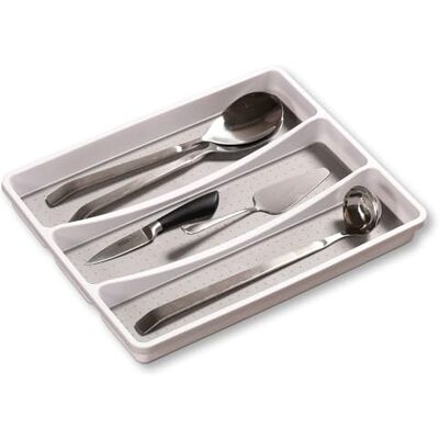 Kesper Bestekbak bestekbak voor de lade, materiaal: kunststof (PP), afmetingen: 40,5 x 32,5 x 4,5 cm, kleur: wit, grijs 30094 Kesper Bestekbak bestekbak voor de lade, materiaal: kunststof (PP), afmetingen: 40,5 x 32,5 x 4,5 cm, kleur: wit, grijs 30094