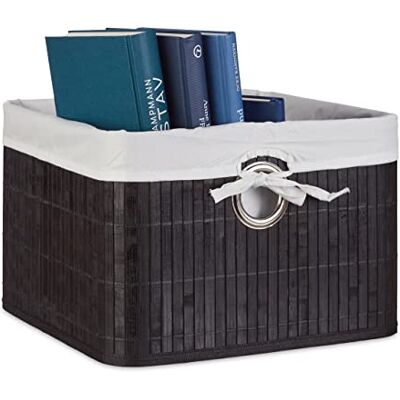 Relaxdays Opbergmand - Bamboe, Opvouwbaar, 20x31x31cm - Opbergmand Relaxdays Opbergmand - Bamboe, Opvouwbaar, 20x31x31cm - Opbergmand