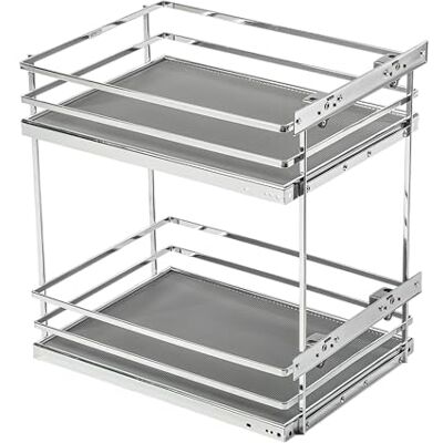 GTV Keukenorganizer MovixPRO Cargo-uitvoering uittrekbaar reksysteem buitenbreedte 500 mm 2 planken zonder rails chroom GTV Keukenorganizer MovixPRO Cargo-uitvoering uittrekbaar reksysteem buitenbreedte 500 mm 2 planken zonder rails chroom