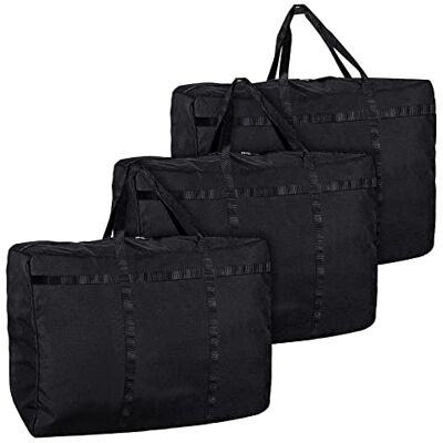 ASelected 3-pack 180L extra grote verhuiszakken met ritssluitingen, dikkere 600D Oxford waterdichte tuin verplaatsen grote opbergtas voor beddengoed, dekbedden, kleding of verhuizen, 100x56x26cm - ASelected 3-pack 180L extra grote verhuiszakken met ritssluitingen, dikkere 600D Oxford waterdichte tuin verplaatsen grote opbergtas voor beddengoed, dekbedden, kleding of verhuizen, 100x56x26cm -
