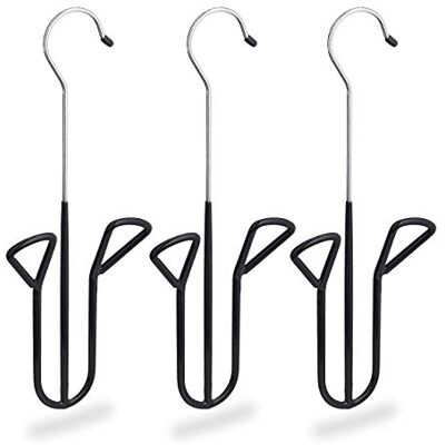 Relaxdays schoenenhanger, set van 3 stuks, met antisliplaag, voor div. soorten schoenen, HxBxD 33,5x14x4 cm, zwart Relaxdays schoenenhanger, set van 3 stuks, met antisliplaag, voor div. soorten schoenen, HxBxD 33,5x14x4 cm, zwart