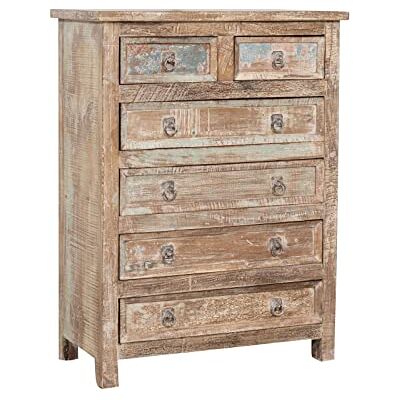 Biscottini Commode voor slaapkamers en woonkamer, 105 x 38 x 80 cm, commode voor badkamer van gerecycled hout, vintage slaapkamer Biscottini Commode voor slaapkamers en woonkamer, 105 x 38 x 80 cm, commode voor badkamer van gerecycled hout, vintage slaapkamer