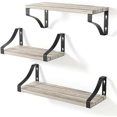 Edihome Houten Wandplank - Vloeiend 3-laags Plank Edihome Houten Wandplank - Vloeiend 3-laags Plank