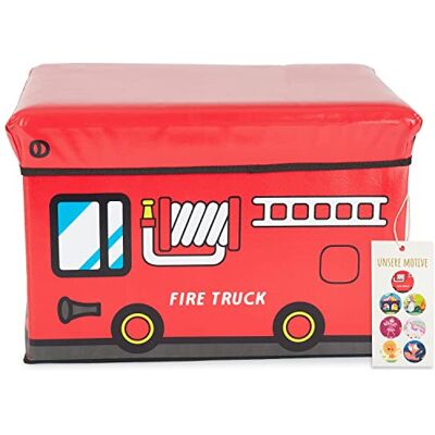 Bieco Opbergdoos met Deksel Brandweerauto 46L Opvouwbaar ca. 49x31x31cm Speelgoedkist met Deksel Opbergdoos Kinderen Kisten Grote Opbergbox Commode Organizer Bieco Opbergdoos met Deksel Brandweerauto 46L Opvouwbaar ca. 49x31x31cm Speelgoedkist met Deksel Opbergdoos Kinderen Kisten Grote Opbergbox Commode Organizer