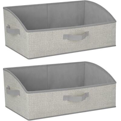 Cozary Opbergdozen 28 l, set van 2 opvouwbare opbergkubussen van stof, 50 x 28,5 x 20 cm, met handvat, grote opbergdoos voor kleding, kast, speelgoed, boeken en garderobe Cozary Opbergdozen 28 l, set van 2 opvouwbare opbergkubussen van stof, 50 x 28,5 x 20 cm, met handvat, grote opbergdoos voor kleding, kast, speelgoed, boeken en garderobe