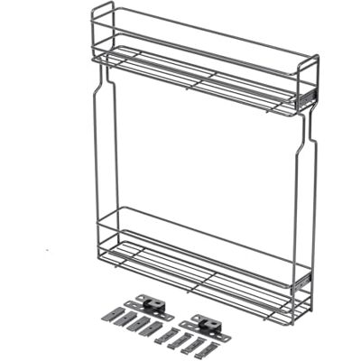 GTV Uittrekbare Cargo KO-BO150PK-60, 2 legplanken voor meubels van 150 mm, draagkracht 15 kg, universele montage, staal, zonder rails, antraciet GTV Uittrekbare Cargo KO-BO150PK-60, 2 legplanken voor meubels van 150 mm, draagkracht 15 kg, universele montage, staal, zonder rails, antraciet