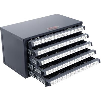 VEVOR Boor Dispenser Kabinet, Vijf Lade Boor Organizer Kast voor 33/64 "tot 63/64" Stalen Boor Dispenser Organizer Kast met Labels, Stapelbare Boor Dispenser voor Boor Opslag VEVOR Boor Dispenser Kabinet, Vijf Lade Boor Organizer Kast voor 33/64 "tot 63/64" Stalen Boor Dispenser Organizer Kast met Labels, Stapelbare Boor Dispenser voor Boor Opslag