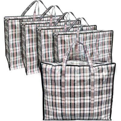 ANSIO Grote waszakken Pack van 5 Opbergzakken Herbruikbare Waszakken met Ritsen Ideaal voor Verhuiskleding & Garderobe Opslag (60L x 25B x 50H cm) ANSIO Grote waszakken Pack van 5 Opbergzakken Herbruikbare Waszakken met Ritsen Ideaal voor Verhuiskleding & Garderobe Opslag (60L x 25B x 50H cm)