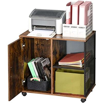 BAKAJI - Mobiletto Stampante - MDF en metaal - 3 planken - Printersstand BAKAJI - Mobiletto Stampante - MDF en metaal - 3 planken - Printersstand