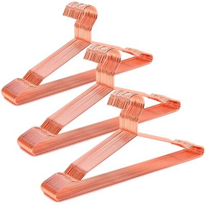 Amber Home 17 inch roségouden sterke metalen hanger 30 stuks, koperen kleerhangers, zware kleerhangers, standaard pakhangers voor jas, shirt, jurk (koper, 30) Amber Home 17 inch roségouden sterke metalen hanger 30 stuks, koperen kleerhangers, zware kleerhangers, standaard pakhangers voor jas, shirt, jurk (koper, 30)