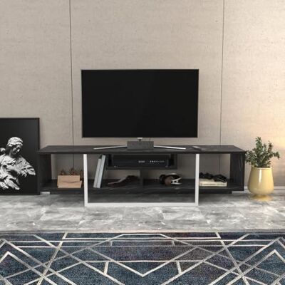 Kalune Design Francisco TV Meubel - Zwart & Wit - 150cm Kalune Design Francisco TV Meubel - Zwart & Wit - 150cm