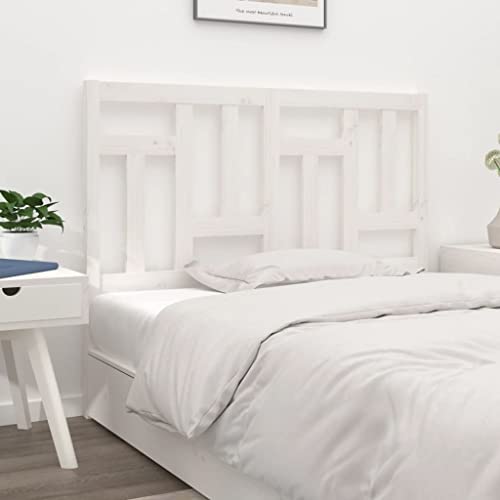 DCRAF Hoofdborden & voetborden bedhoofdeinde wit 140,5x4x100 cm massief houten grenen meubels