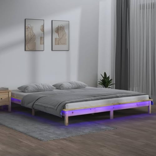 TECHPO Home Hardware Bedframe Bedframe Bedframe 160x200 cm Massief Hout