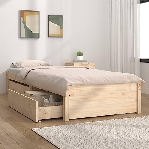 DCRAF Bed- en bedframes bedframe met laden 100x200 cm meubels