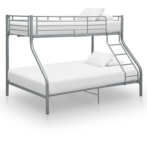 TEKEET Nice Bedden & Accessoires Bedden & Bedframes-Stapelbed Frame Grijs Metaal 140x200 cm/90x200 cm