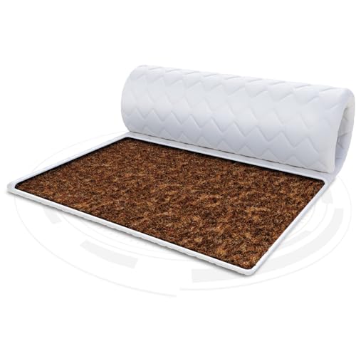 FDM Matrastopper KOKOS matras topper 90x200 cm, hardheidsgraad H4, hoogte ca. 1 cm, geschikt voor mensen met allergieën, Öko-Tex wit