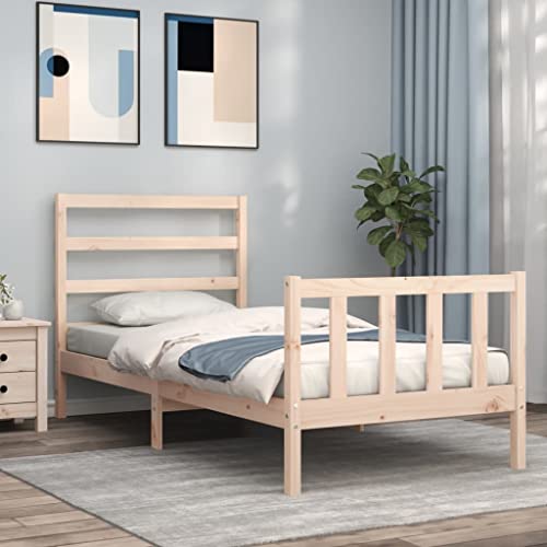 TEKEET Mooie bedden en accessoires Bedden en bedframes-bedframe met hoofdeinde kleine eenpersoonskamer massief hout