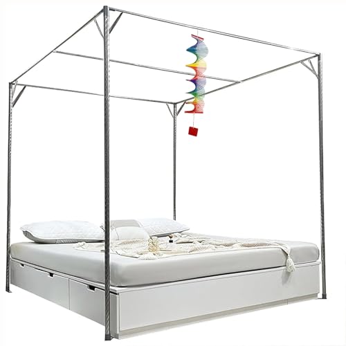 ULPro Hemelbed frame 4 hoekpalen hemelbed frame kingsize hemelbed frame stokken roestvrij staal hemelbed frame,King