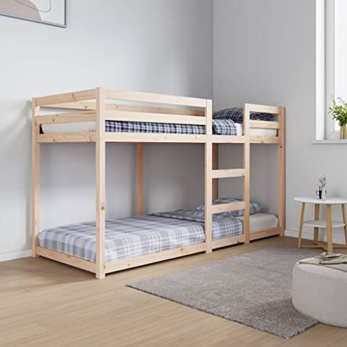 TECHPO Nice Bedden & Accessoires Bedden & Bedframes-Stapelbed 75x190 cm Massief Hout Grenen