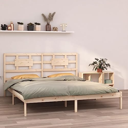 DCRAF Bedden & Bedframes Bedframe Massief Hout 200x200 cm Meubels