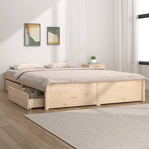 DCRAF Bed- en bedframes bedframe met laden 140x200 cm meubels