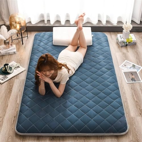 QiuShuiDr Futon Matras Dikker, Twin/Full/Queen/King Japanse Vloer Matras Tatami Opvouwbare Slaapmatrassen Camping Matras (Color : I, Size : King(180x200cm))