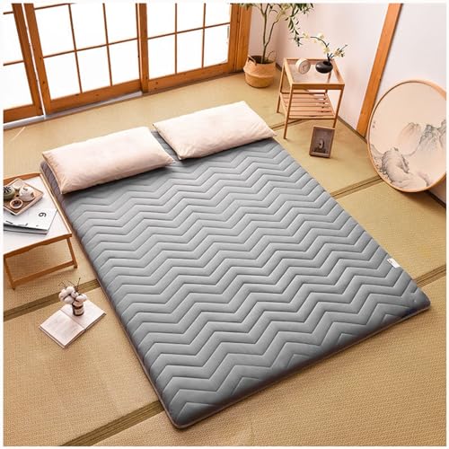 PIKETU Draagbare slaapmatras voor studentenhuis, antislip en ademende vloermat, Japanse dikke tatami-matras, Japanse futon zachte tatami-matrassen Camping matrassen,E,180x200cm