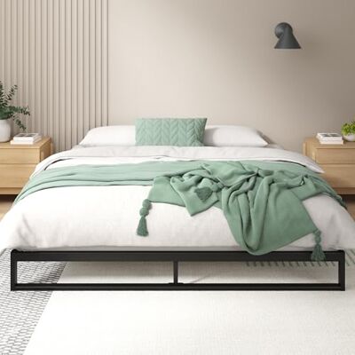 Zinus Trisha bed met metalen frame van 18 cm lattenbodem houten lattensteun 140 x 200 cm zwart Zinus Trisha bed met metalen frame van 18 cm lattenbodem houten lattensteun 140 x 200 cm zwart