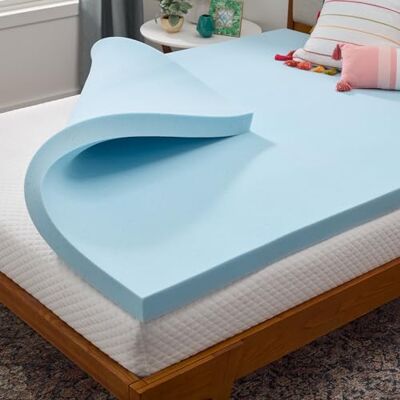 Linenspa 3 inch traagschuim matrastopper, met gel doordrenkte California King matrastopper, CertiPUR-US gecertificeerd Linenspa 3 inch traagschuim matrastopper, met gel doordrenkte California King matrastopper, CertiPUR-US gecertificeerd
