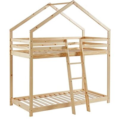 BAÏTA Stapelbed Tiny pin Massif 90 x 190 cm lattenbodem incl BAÏTA Stapelbed Tiny pin Massif 90 x 190 cm lattenbodem incl