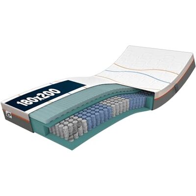 M LINE Slow Motion Xtra Fit matras, pocketveer, visco-elastisch schuim, wit, 180 x 200 x 23 cm M LINE Slow Motion Xtra Fit matras, pocketveer, visco-elastisch schuim, wit, 180 x 200 x 23 cm